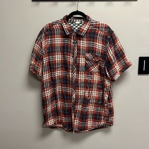 Reversible flannel short sleeve shirt